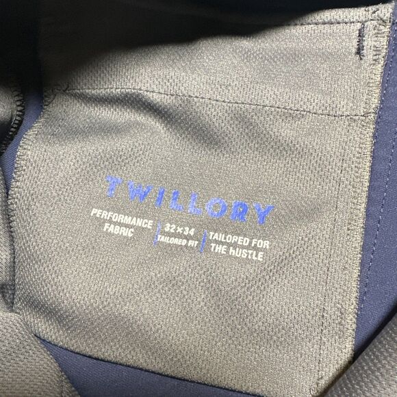 Twillory Men's Size 32X34 Tailored Fit Performance Golf Pants Navy Blue - Picture 6 of 12